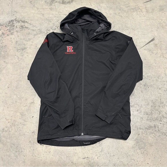 adidas Other - Adidas Rutgers Scarlet Knights Jacket Pullover Mens M 
Black Player Issue